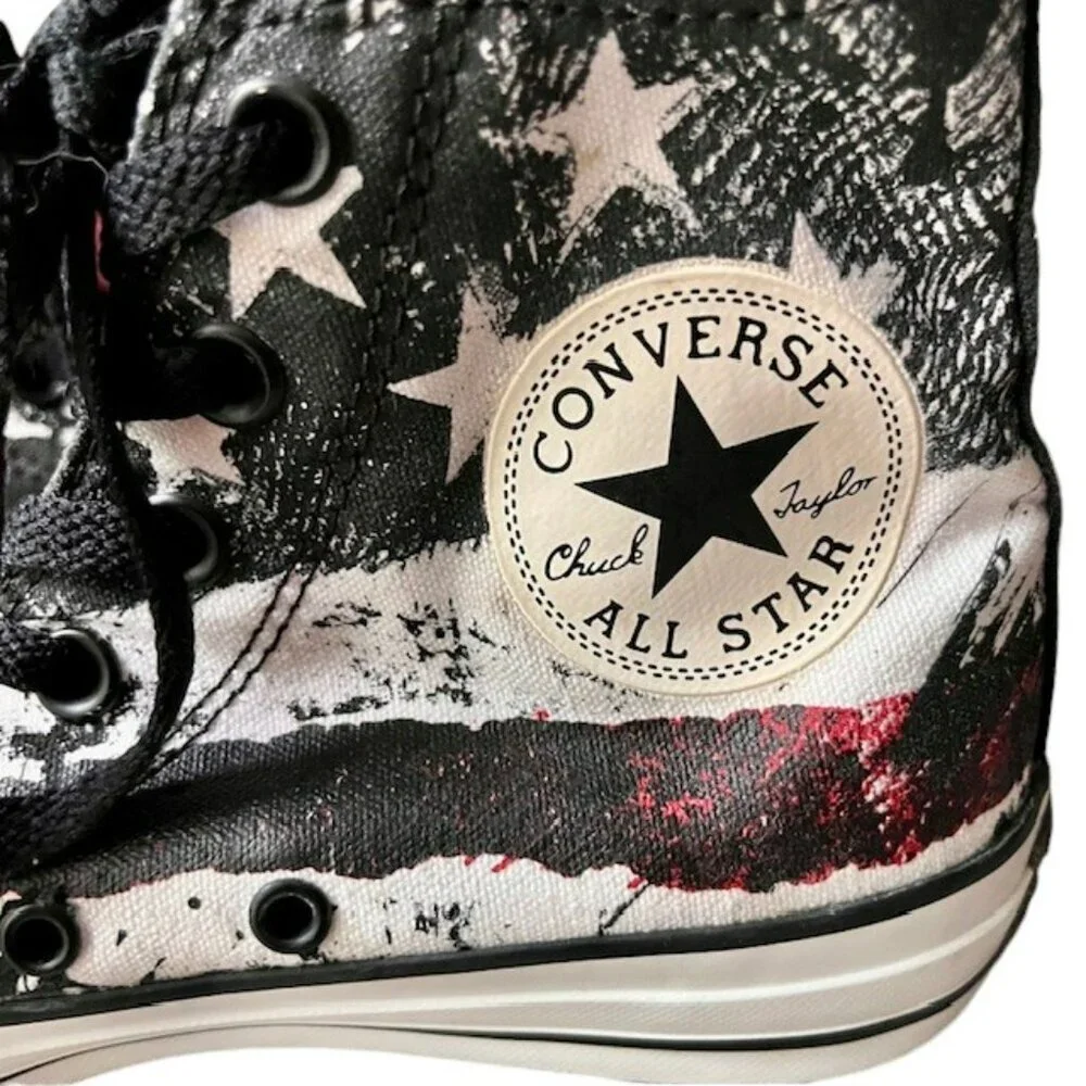 Converse Unisex Chuck Taylor All Star Flag Hi Top - Red/White/Blue/Black - 7